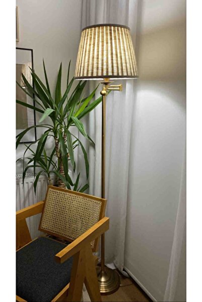 Genel Markalar Işın Bronz Retro Lambader Retro Mafsallı Lambader