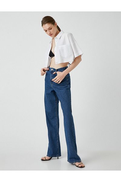 Koton Straight Long Cut High Waist Straight Leg - Nora Jean