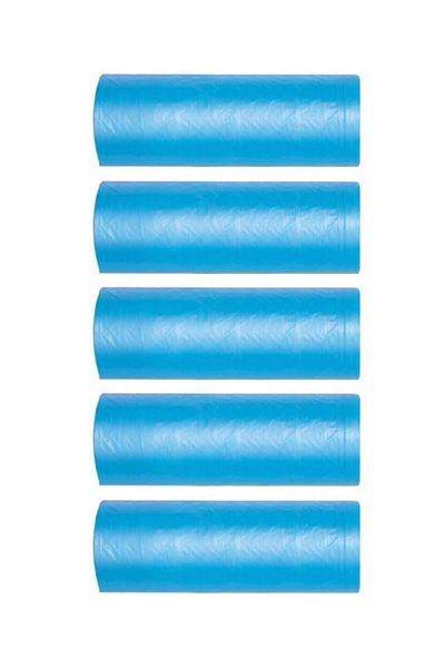 EYMARMARKET Blue Medium Size Garbage Bag 55*60 Cm 20 Rolls 5 Packs (100 Pieces)