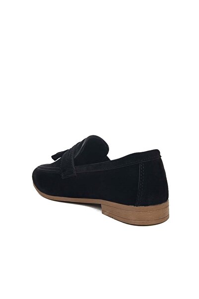 Carrano Тонка підошва Чорний нубук Замша Плюшеві балетки Класичні Спортивні Повсякденні Лофери Чоловічі черевики