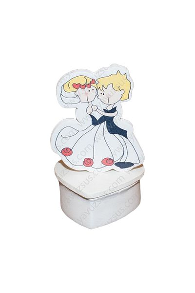Yavuz Süs Magnetic Bride and Groom Heart Box (20 Pieces)