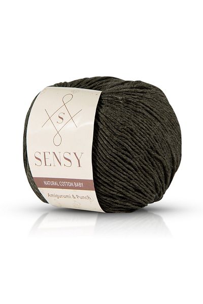 SENSY Premium Amigurumi Yarn Punch Baby Soft Cotton 50 gr Knitting Yarn Khaki
