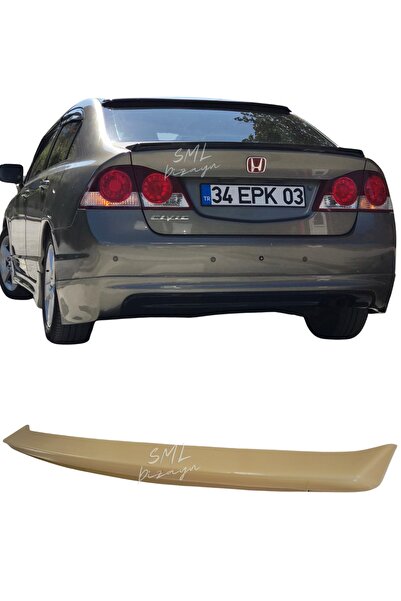 SML Dizayn Honda Civic Fd6 Bagaj Üstü Anatomik Spoiler / Spoyler Ithal Plastik Kanat Boyasız
