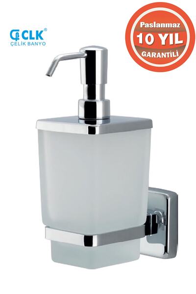 ÇELİK BANYO Paslanmaz Komple Pirinç Camlı Kumru Montajlı Sıvı Sabunluk