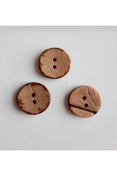 ZDC DESIGN Wooden Cocanat Button 15 Pack 28 Size 18 Mm