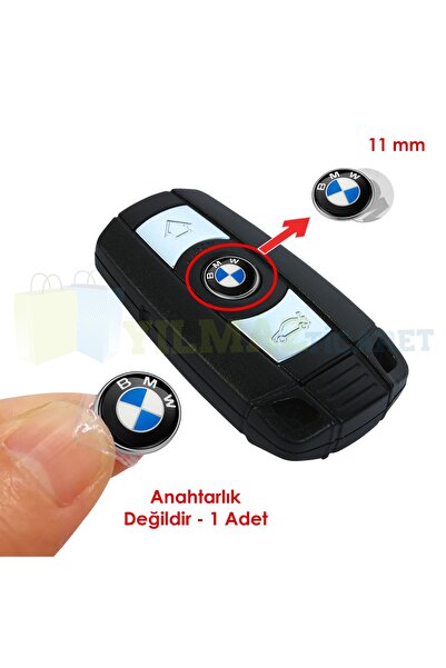 yılmazetic Bmw Anahtarlık Metal Alaşım Logo Amblem Arma 3m Yapışkanlı 1 Adet 11 Mm (anahtarlık Değildir)