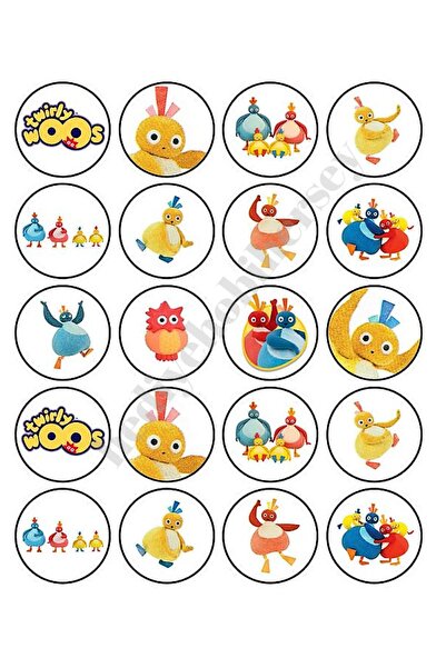 hediyehobihersey Twirlywoos Yenilebilir Kağıt Pasta Resmi Kurabiye Baskısı Pirinç Kağıdı Pasta Kurabiye Baskısı