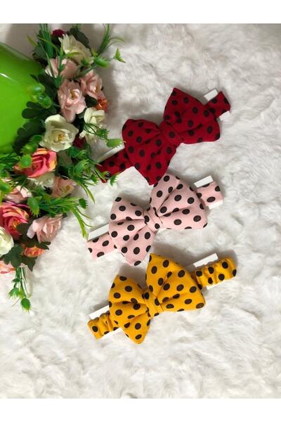 Portakal Bebek 3-Piece Girls' Bandana Set with Bow