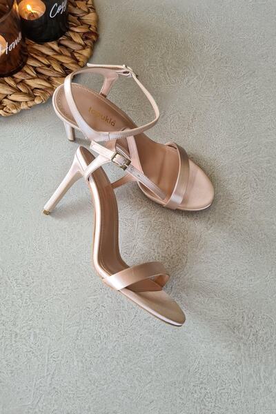 Topukla Footwear 036 1100 Kadın Saten Tek Bant Abiye Ayakkabı