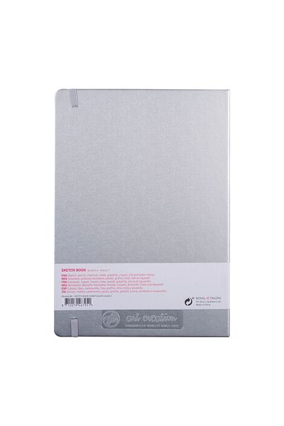 Talens Sketchbook Hard Cover Sketch Drawing Notebook 21x30 Cm140 gr80 YpMetallic Silver