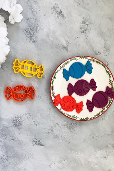 CESTOPİENO قطعتين من قوالب عجينة السكر / قالب كوكيز - برتقالي وأصفر