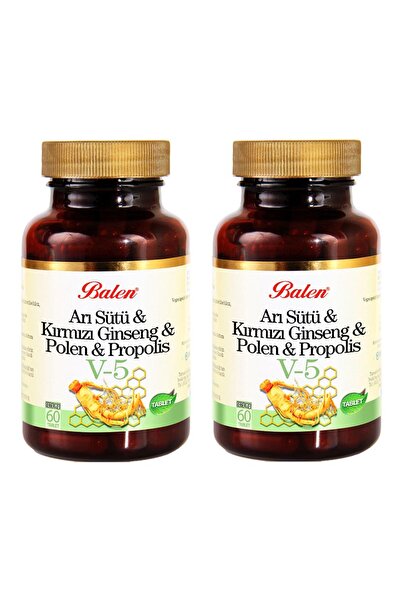 Balen V5 Arı Sütü-kırmızı Ginseng-polen-propolis 1015 Mg 2 Adet