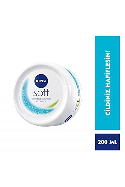 NIVEA Soft Krem 200 Ml, Nemlendirici Bakım Kremi, Yüz, Vücut, El, Jojoba Yağı...