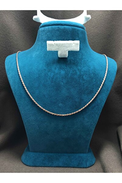 Midyat Nurtaş Gümüş Burmalı Trend Model Rose Kaplama 925 Ayar Gümüş Kolye