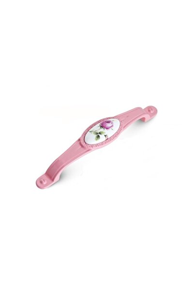 EYM Tomurcuk Porselen Mobilya Dolap Kulp 128 Mm Pembe Gül Pembe
