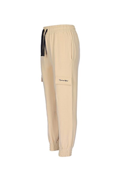 Ruck & Maul Kadın Örme Pantolon 22054 709 - Krem Rengi
