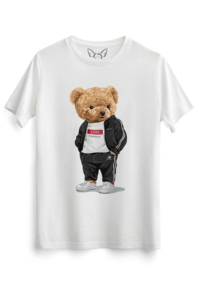 Alfa Tshirt Αγαπήστε τον εαυτό σας Tedy Bear Λευκό Tshirt