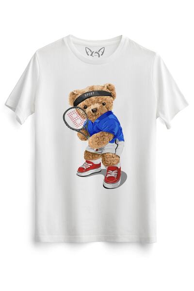 Alfa Tshirt Λευκό μπλουζάκι Tennis Tedy Bear