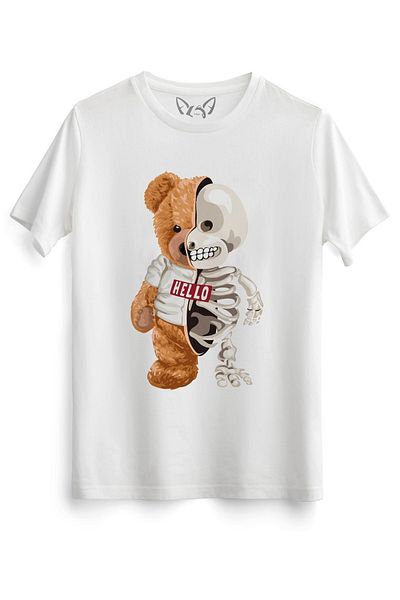 Alfa Tshirt Skeleton Tedy Bear Λευκό Tshirt