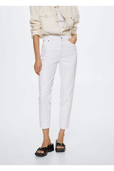 MANGO Woman Hoch taillierte Mom-Jeans
