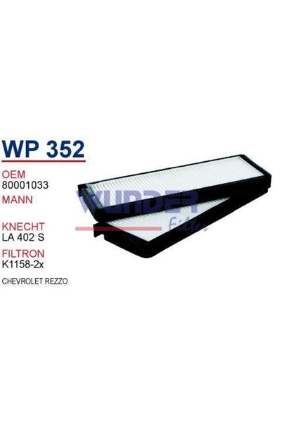 WUNDER Chevrolet Rezzo Polen Filtresi Oem No: Cy001678