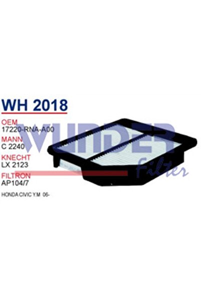 WUNDER Wh2018 Hava Filtresi - Honda Civic Y.m 06- Uyumlu