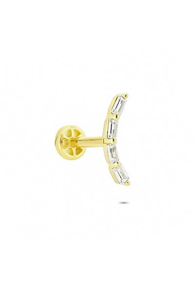 Glorria Altın Geometrik Tragus Piercing