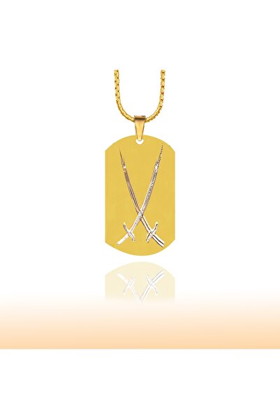 CNCK STEEL Çelik Kolye Zülfükar Kolye Zincir Model Silinmez Kazıma Tekniğiyle...