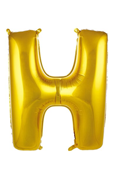 H Harfi 34'' Gold Folyo Balon 76cm