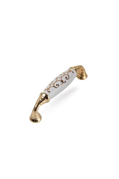 EYM Tomurcuk Porselen Mobilya Dolap Kulp Altın Yaldız Desenli Altın 96 Mm