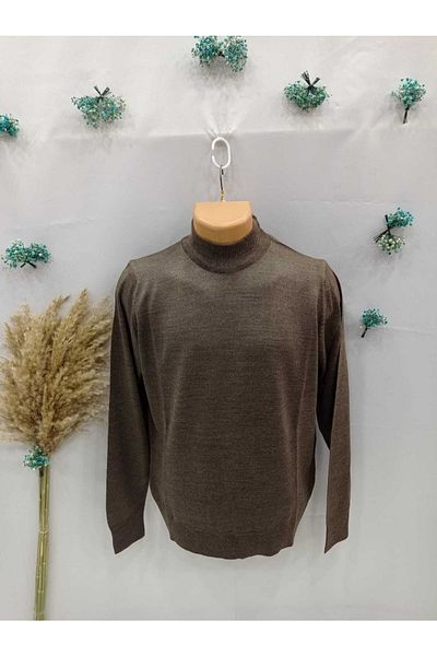 Sel Tekstil Men's Half-Filling-Free Fisherman Knitwear Sweater