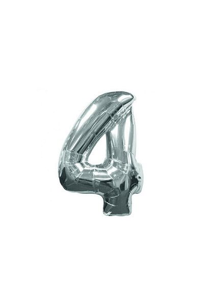 Deniz Party Store Silver Foil Balloon 16" Inch ( 4 ) Number
