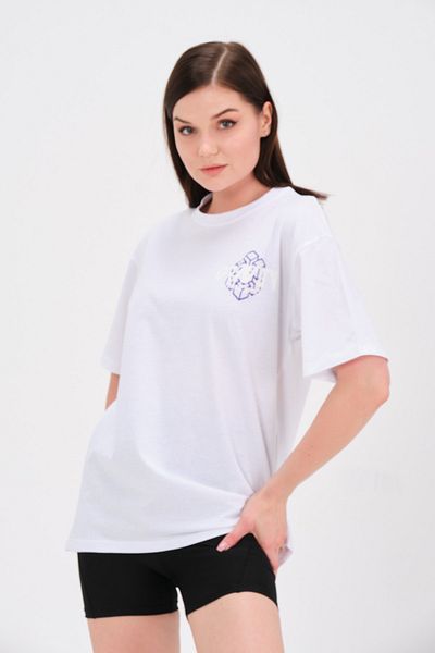 Mascarano Tricou oversize cu imprimeu alb