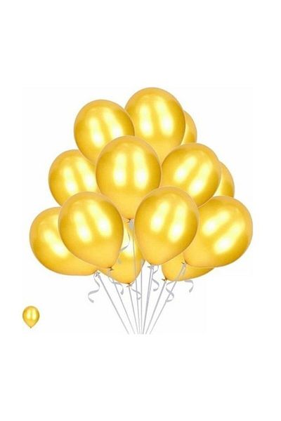 Party City 10 Metallic Gold Balloons