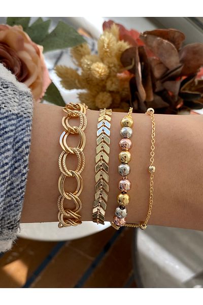 Jenny Daphne Women's 4 Piece Bracelet Combination Set