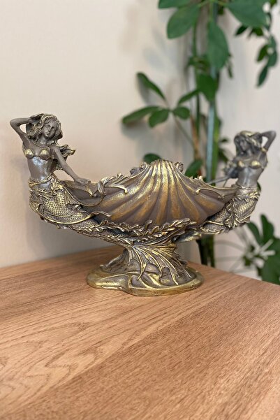 Tasarloxi Deniz Kızı Figürlü Konsol Üzeri Gondol Biblo