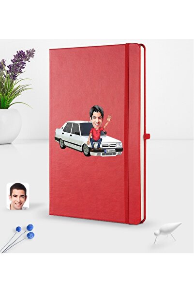 Bk Gift Kişiye Özel Plakalı Erkek Tofaş Doğan Slx Karikatürlü Kırmızı Termo D...