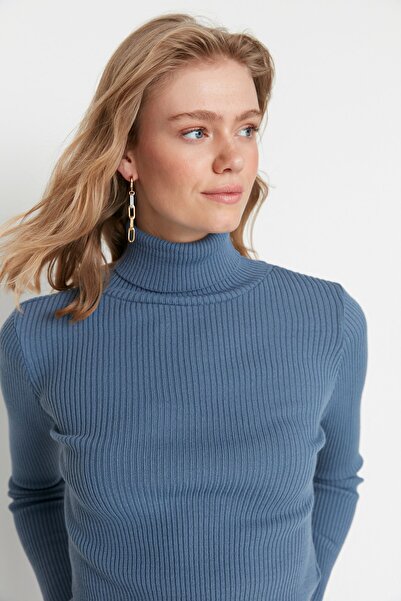 Trendyol Collection Pullover - Dunkelblau - Slim Fit
