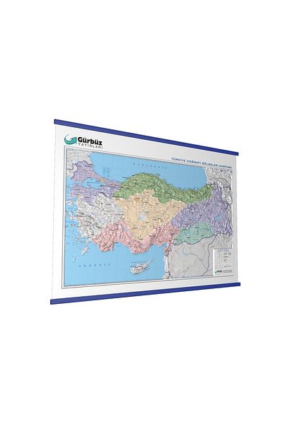 Gürbüz Yayınları Embossed Türkiye Regions Map 70x100 Slatted