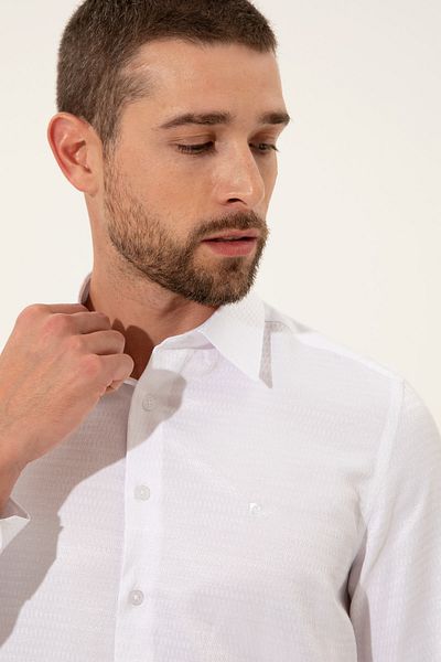 Pierre Cardin Λευκό ανδρικό πουκάμισο μακρυμάνικο G021GL004.000.1467751.VR013
