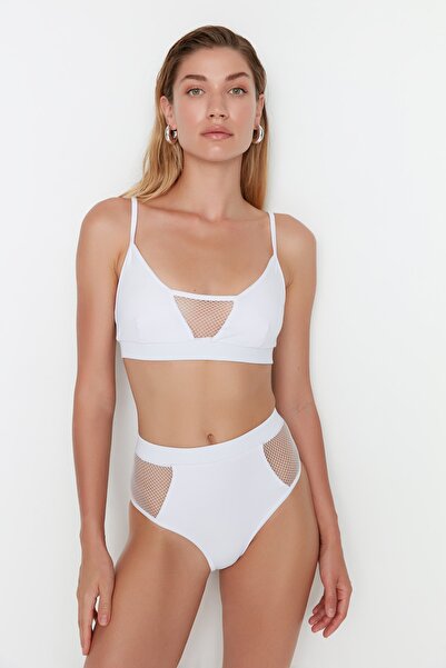 Trendyol Collection Bikini-Hose - Weiß - Unifarben