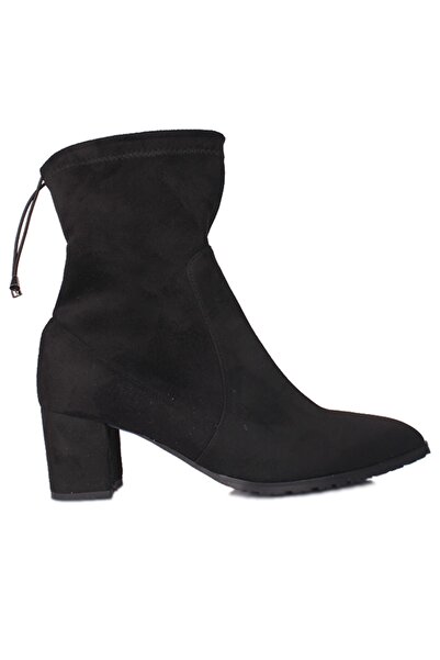 Fitbas 111730 008 Kadın Siyah Sivri Burun Streç Büyük Küçük Numara Bot