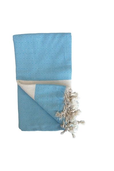 Mulberry Diamond Pestemal 100% Bumbac 8 Culori Diferite Albastru