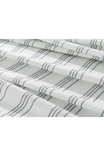 English Home Fine Lines Yarn Painted Viscose Single Pique 150x220 Cm Dark Blue - White