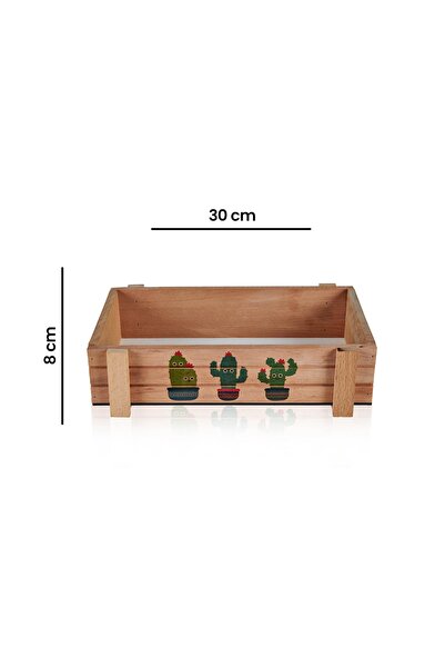 objevi Multi-Purpose Wooden Organizer Box - 30X15 cm