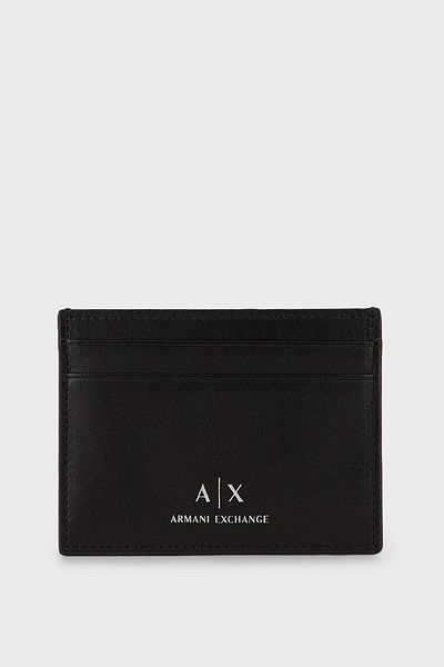 Armani Exchange Genuine Leather Card Holder with Logo Men's Card Holder 958053 Cc845 00020