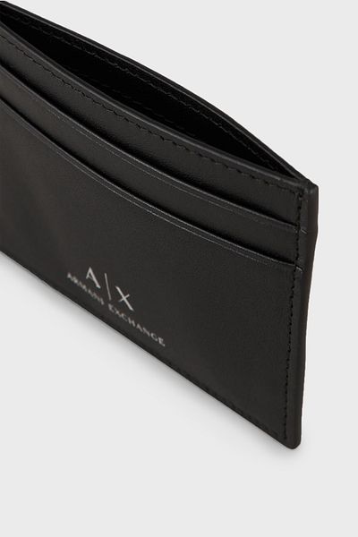 Armani Exchange Genuine Leather Card Holder with Logo Men's Card Holder 958053 Cc845 00020