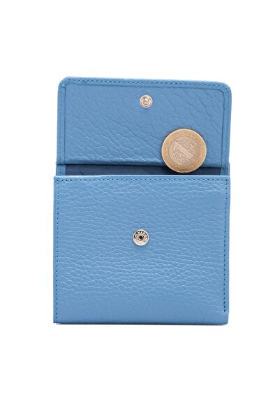 Tergan Blue Leather Women's Wallet 05627ı6t