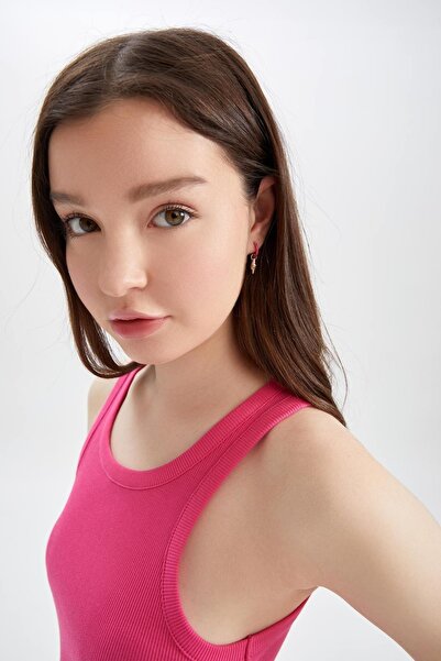 DeFacto Bodycon Basic Halter Yaka Pamuklu Midi Elbise