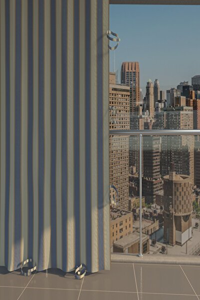 Basic Creation Balkon Perdesi Balkon Brandası - Yağmur Geçirmez - Bağcıklı - ...